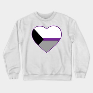 Pride Flag Heart Demisexual Crewneck Sweatshirt